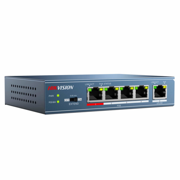Switch POE  réseau 4 Ports, Hikvision