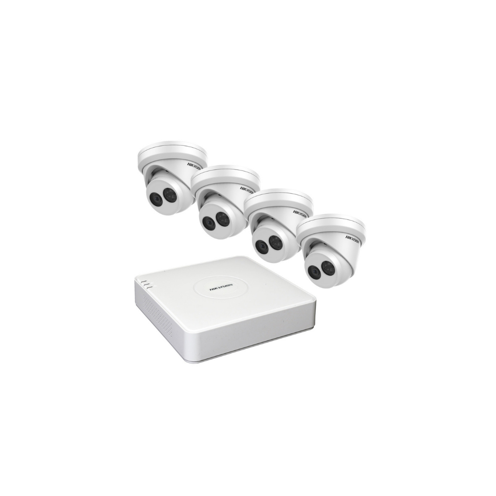 Kit de 4 caméras vidéosurveillance Hikvision tourelle IP avec micro intégré BD2-HIK001-T4U