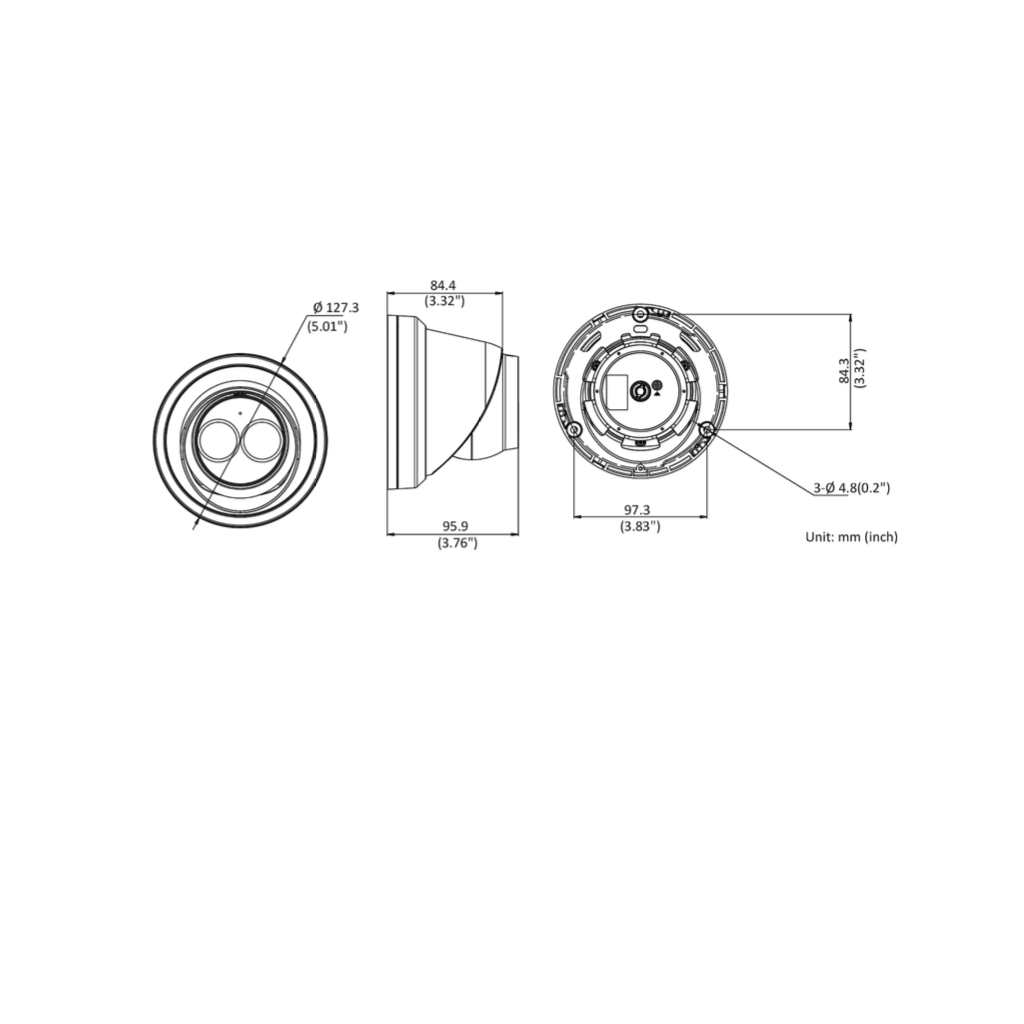 Kit de 4 caméras vidéosurveillance Hikvision tourelle IP avec micro intégré BD2-HIK001-T4U – Image 2