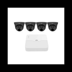 Kit de 4 caméras vidéosurveillance HIKVISION Uniview noires 4MP (BD4-UNV001-T4-B)
