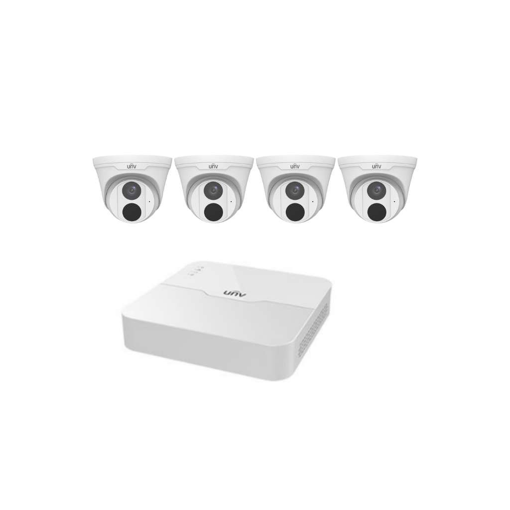 Kit 4 caméras de surveillance - 4 Tourelles 4MP - Logon (LVK315)