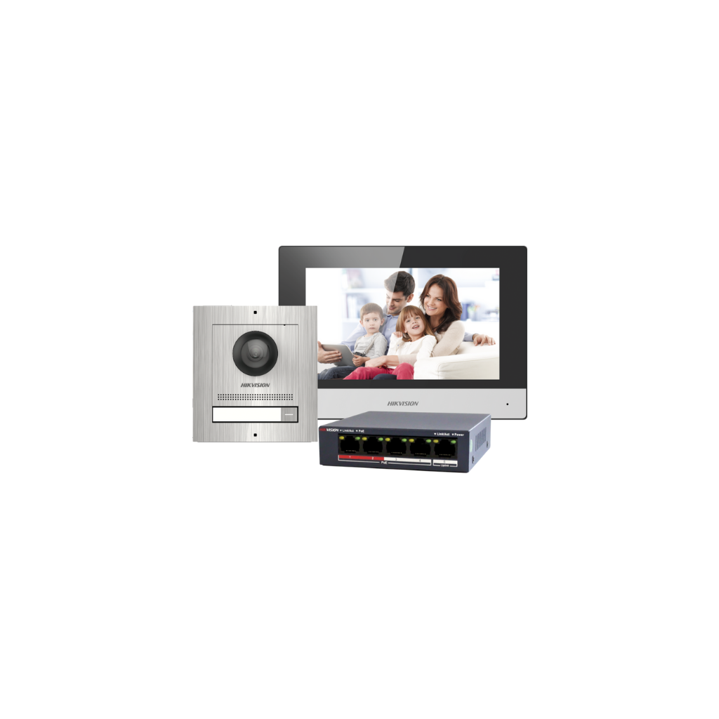Kit Interphone IP vidéo en acier inoxydable non encastrable - HIKVISION (DSKIS602S)