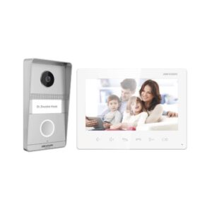 Kit Intercom 2 fils en acier inoxycable - non encastrable HIKVISION (DSKIS101PSURF)