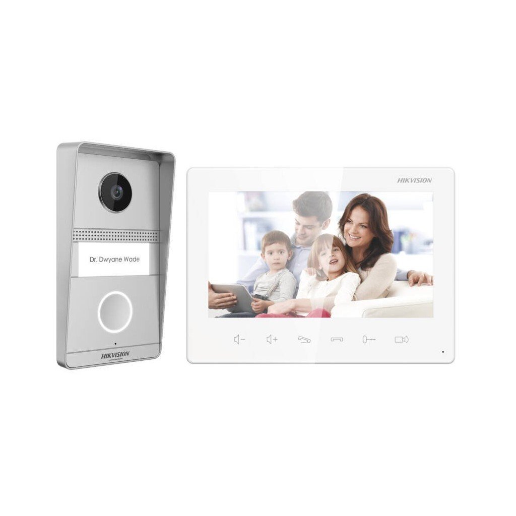 Kit Intercom 2 fils en acier inoxycable - non encastrable HIKVISION (DSKIS101PSURF)