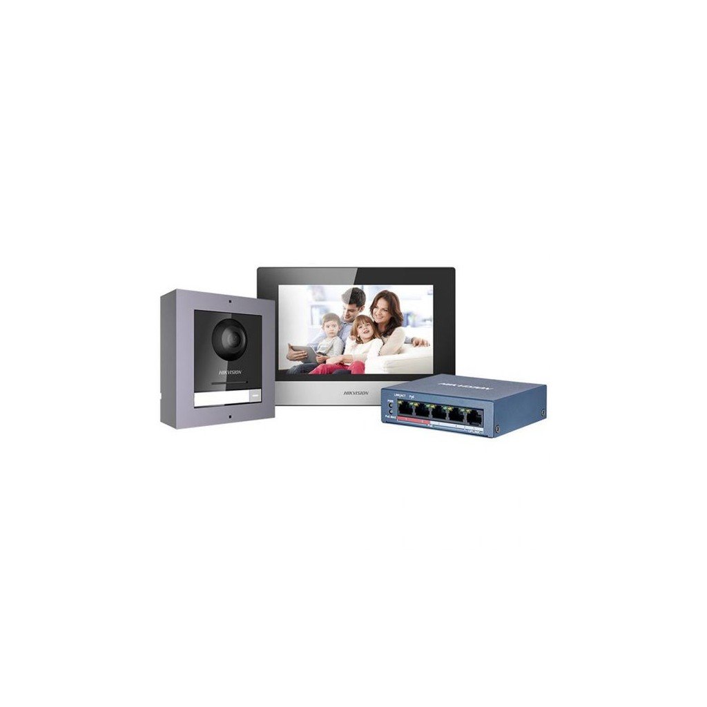 Kit Intercom IP en acier inoxycable - non encastrable HIKVISION (DSKIS602)
