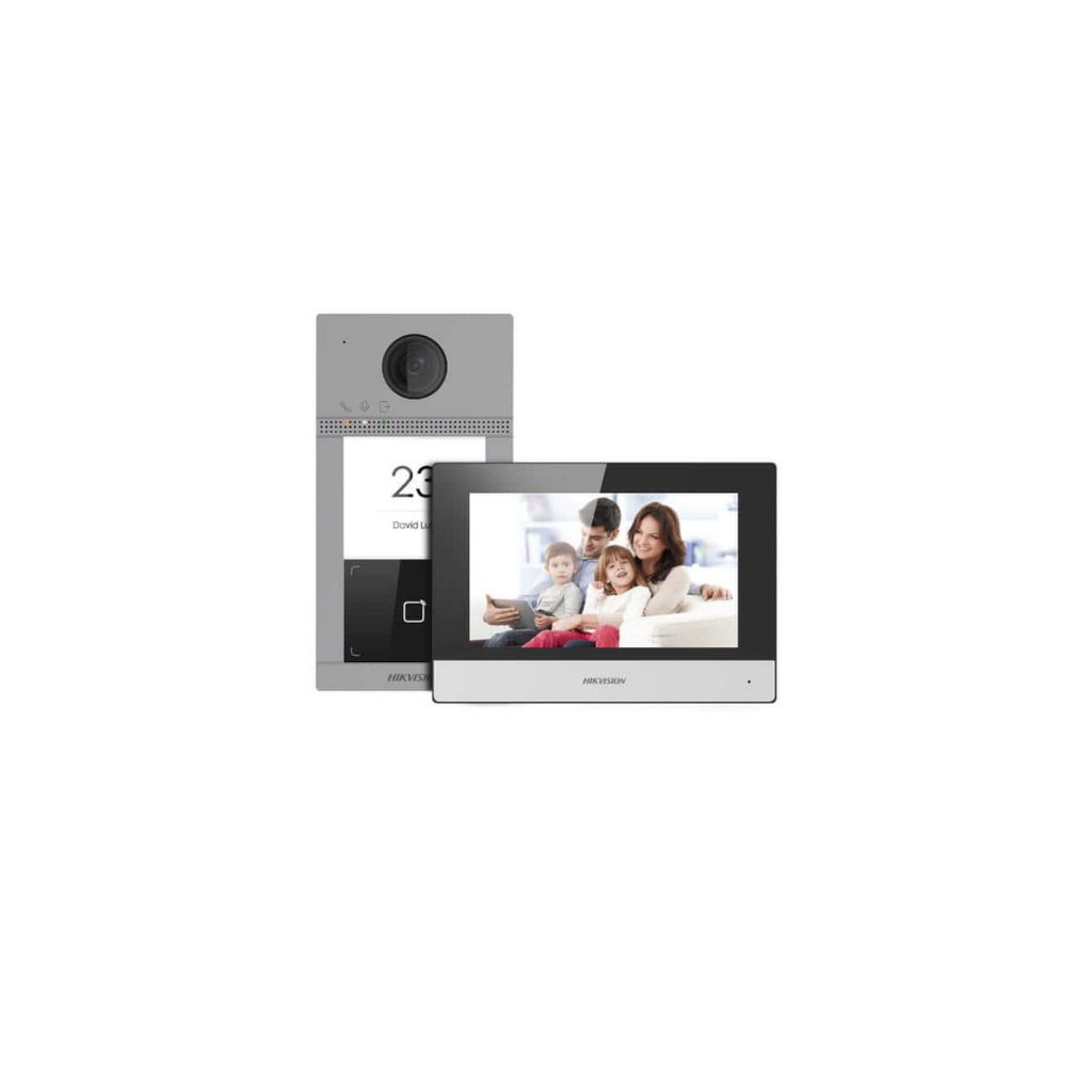 Kit interphone IP lecteur de badge intégré HIKVISION (DSKIS604S)