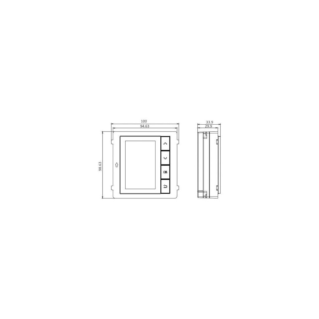 Module d'affichage déroulant liste contact écran LCD Hikvision DS-KD-DIS pour interphone vidéo Hikvision – Image 5