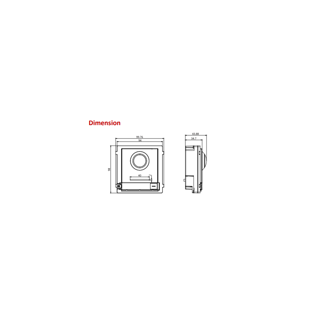 Module caméra pour interphone 2 fils HIKVISION - DS-KD8003-IME2 – Image 2