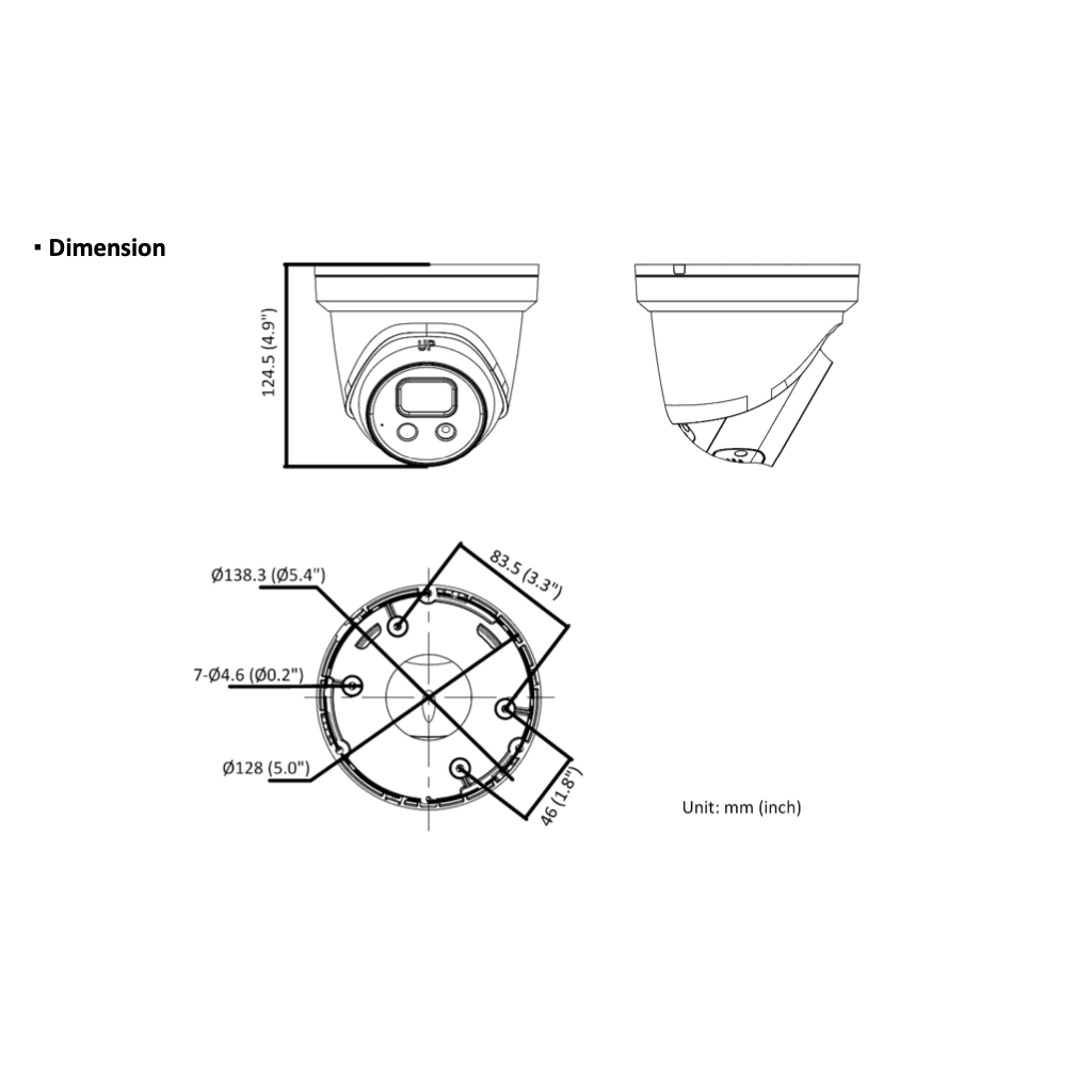 Caméra TURRET HIKvision DS-2CD2346G2-ISU-SL-2.8 mm - IP Dôme fixe 4MP - vision à 30 m – Image 3