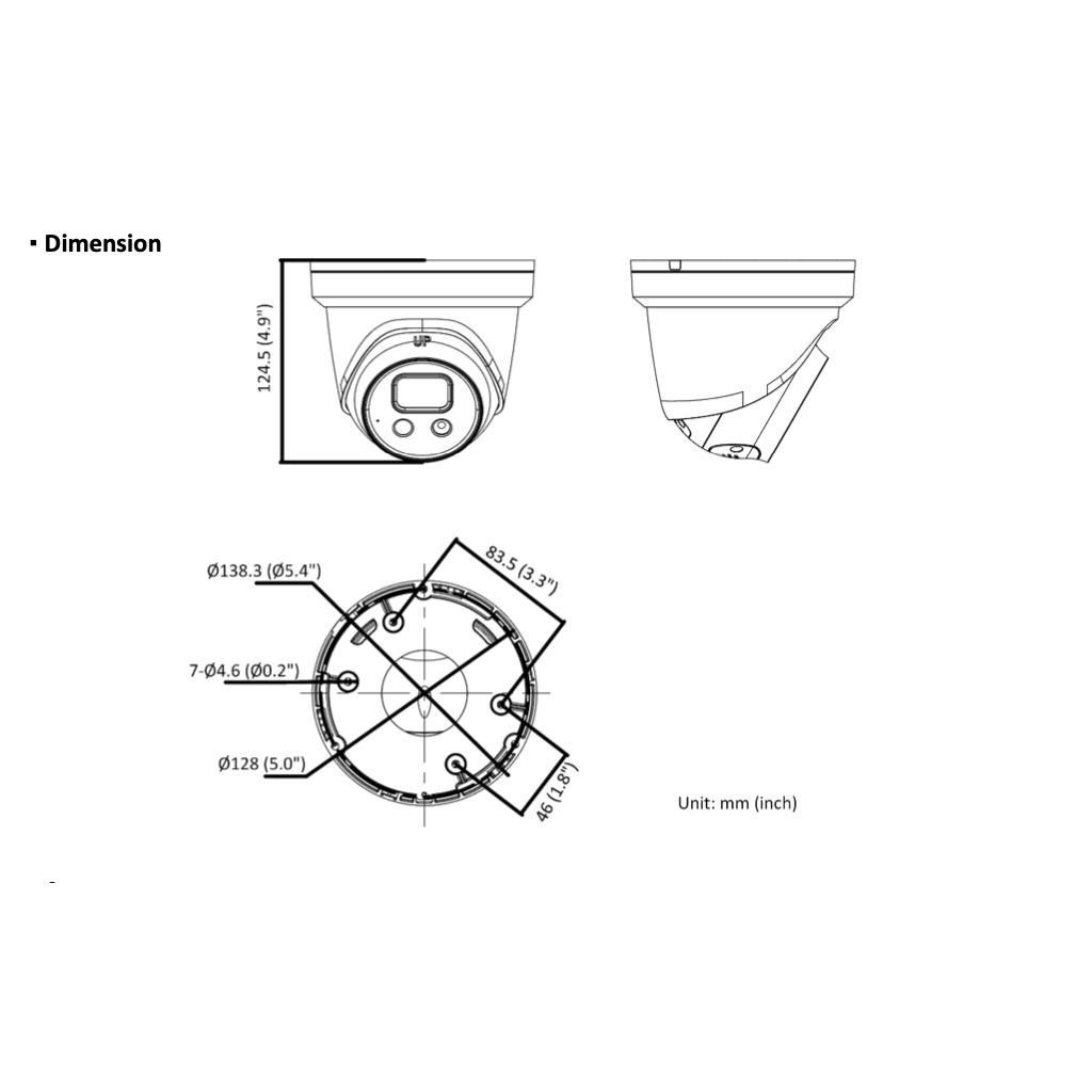 Caméra TURRET HIKvision- DS-2CD2346G2-ISU-SL-2.8 mm - IP Dôme fixe 4MP - vision IR à 30m (Noir) – Image 3
